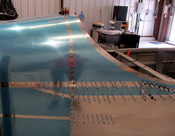 Riveting Bulkheads To Aft Fuselage