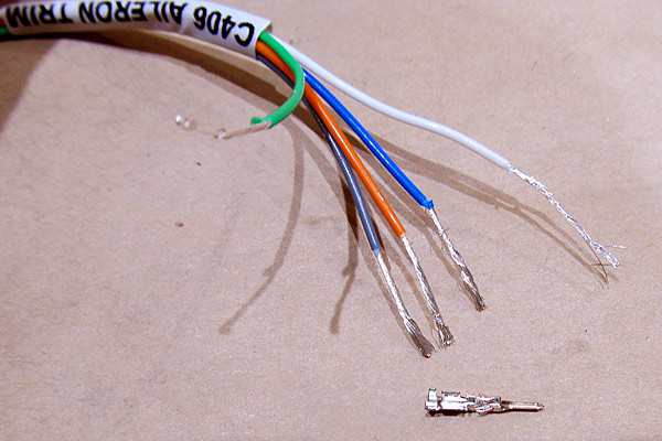 Crimping Micro Molex Pins To Aileron Trim Servo