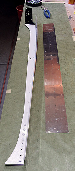 Canopy Side Skins Clecoed To Canopy Rail Assemblies