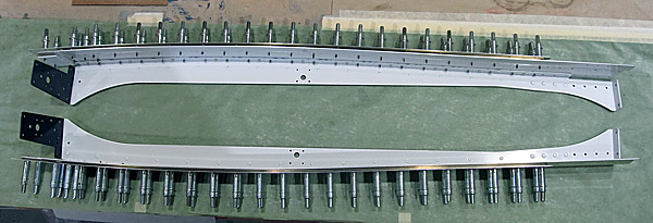 Canopy Side Skins Clecoed To Canopy Rail Assemblies