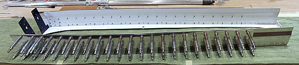 Canopy Side Skins Clecoed To Canopy Rail Assemblies