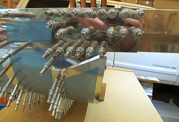 Clecoed Holes Drilled In Shim Area On The Canopy Assembly