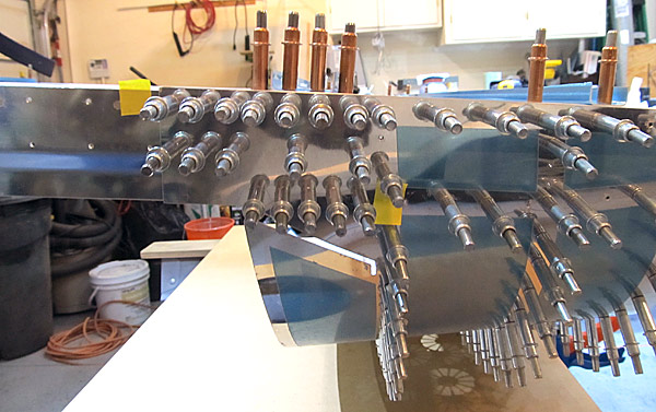 Clecoed Holes Drilled In Shim Area On The Canopy Assembly