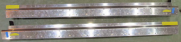 Machine Countersinking Left And Right Canopy Rail Assemblies