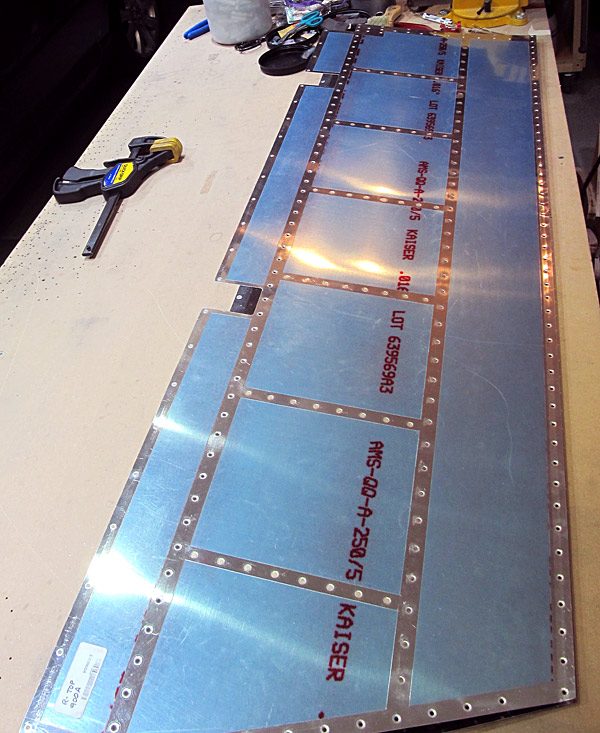 Finish Riveting Elevator Right Rear Spar To Top Elevator Skin