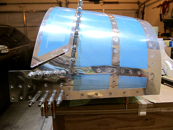Riveting Canopy Skin To Canopy Assembly