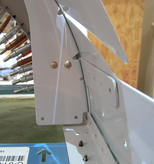 Riveted Support Flanges To Right Aft Intercostals