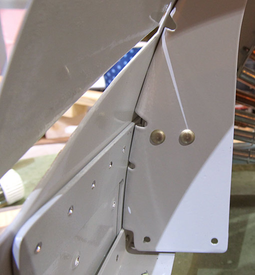 Riveted Support Flanges To Left Aft Intercostal