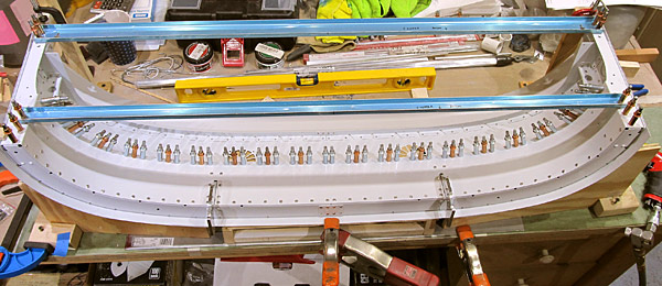 Finish Riveting Forward Half Of Canopy Frame Close Out