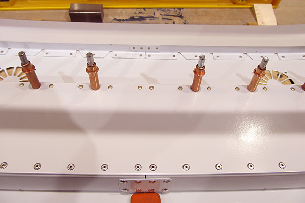 Riveting Aft Half Of Canopy Frame Close Out