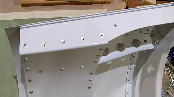 Finish Riveting Flanges On Canopy Frame Close Out