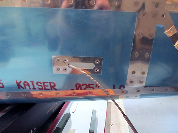 Finished Riveted Rudder Cable Guides