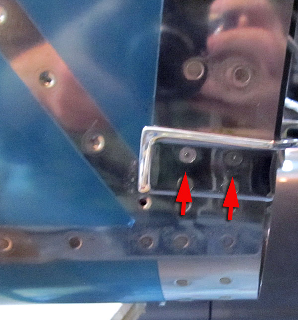 Rivets In Rudder Stop