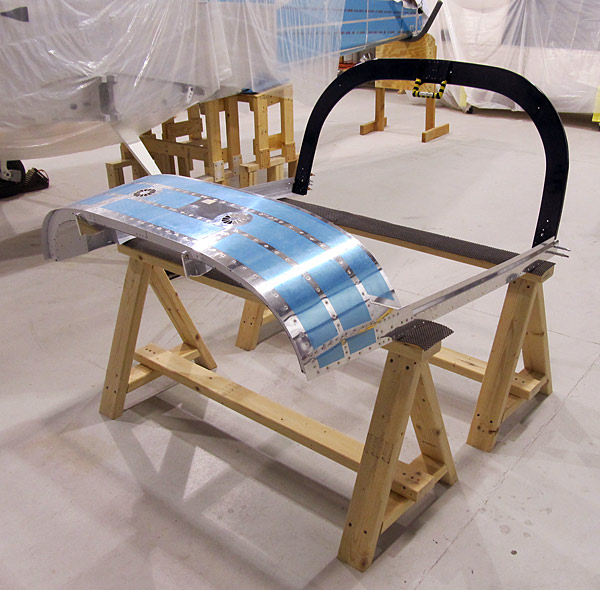 Aft Canopy Frame Ready For Riveting