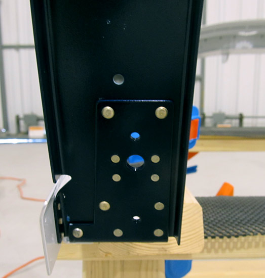 Riveting Aft Canopy Frame To Canopy Assembly
