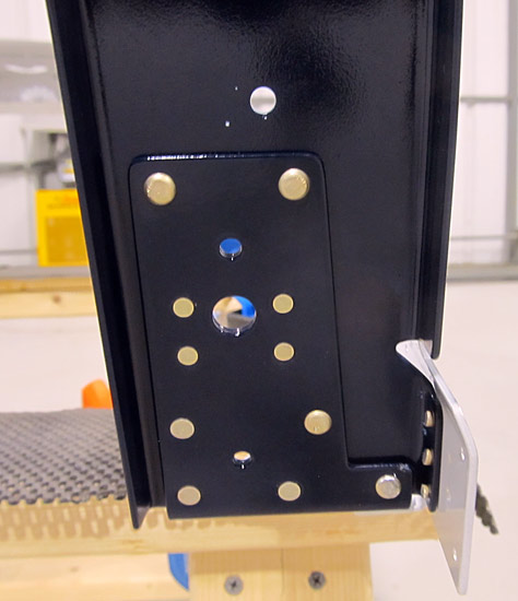 Riveting Aft Canopy Frame To Canopy Assembly