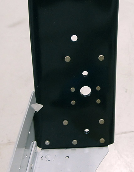 Riveting Aft Canopy Frame To Canopy Assembly