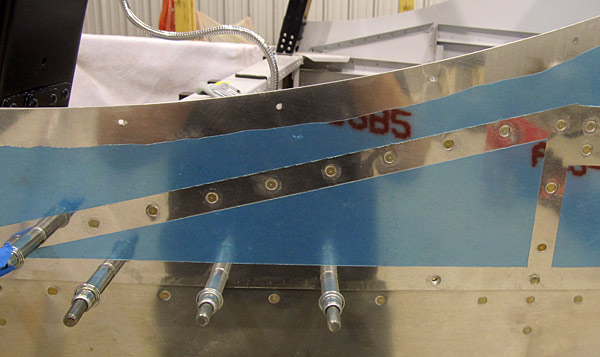 Attaching Skin Stiffeners To Fuselage Side Skins