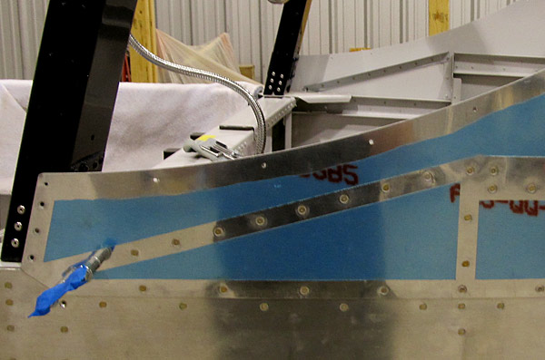 Attaching Skin Stiffeners To Fuselage Side Skins