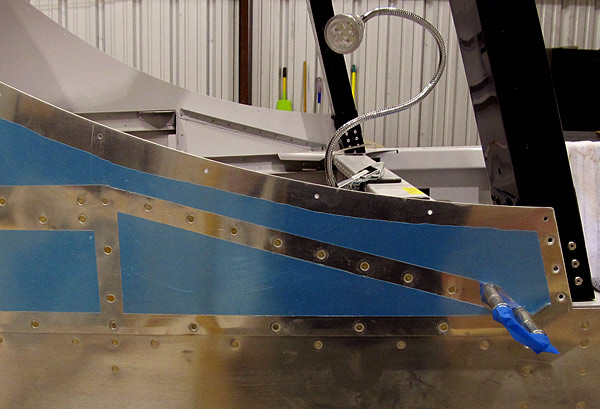 Attaching Skin Stiffeners To Fuselage Side Skins