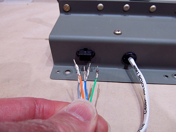 Aileron Trim Servo Pins To Be Installed Into Molex Plug