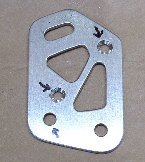 Countersunk Number 4 Screw Holes In VA-195A Stall Warning Mount Plate