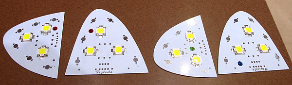 Close Up Of Soldered Tabs On Strobe LED