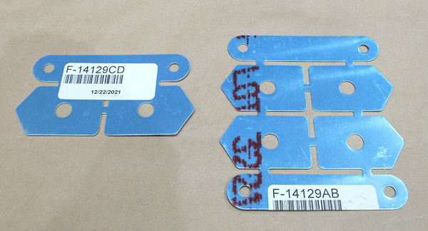 F-14129AB And F-14129CD Shim Stock