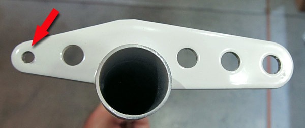 Final Drill Canopy Latch Torque Tube