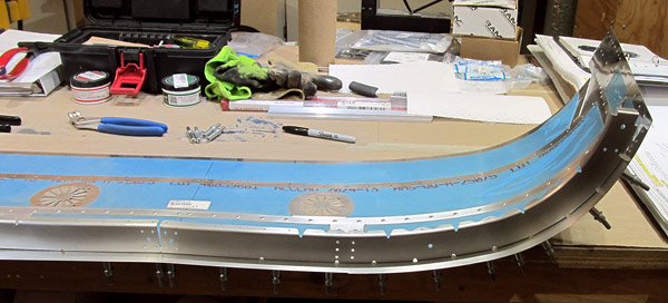 Forward Canopy Frames Clecoed To Canopy Skin