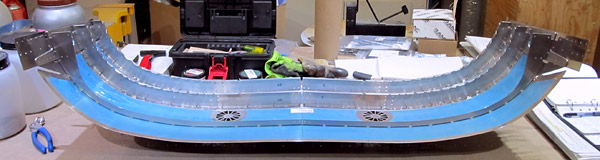 Mid Canopy Frames Clecoed To Canopy Skin