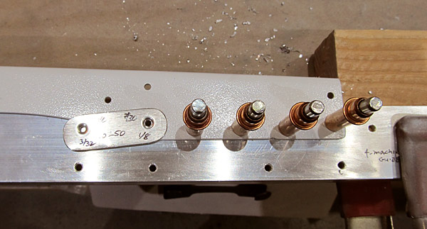 Machine Countersink Forward Canopy Rail Bases