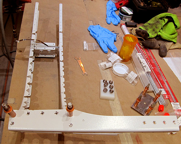 Riveting The Forward Canopy Rail Bases