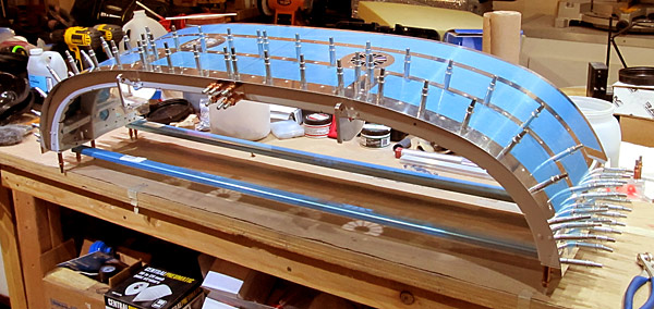 Canopy Rails And Canopy Skin Clecoed In Place