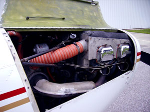right cowling open