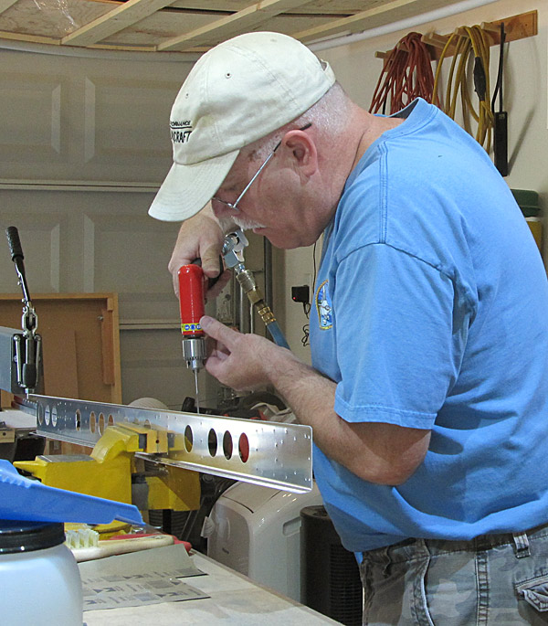 Final Drilling Holes On Elevator Spars