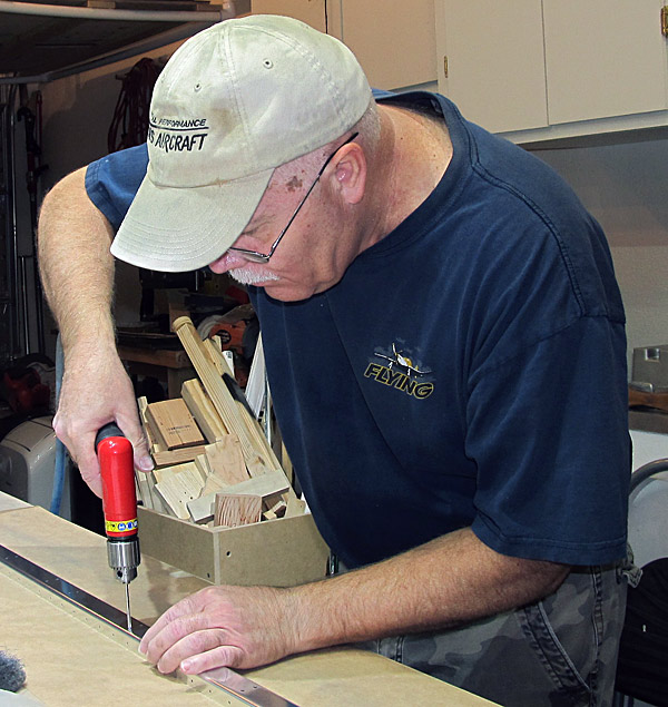 Final Drilling Holes On Elevator Spars