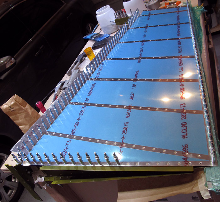 Rudder Skin Attach Strips and Riveting